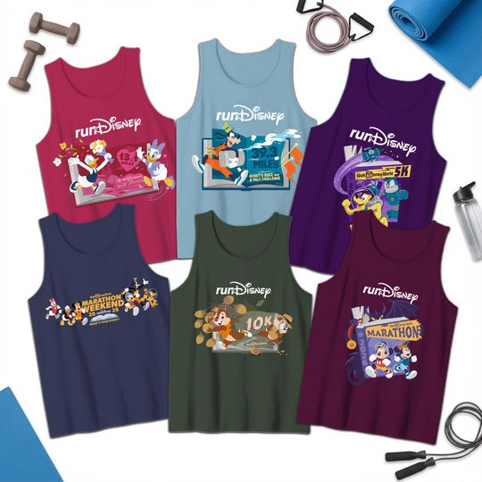 Discover Rundisney WDW Marathon Weekend 2026 Tank Top, Every Mile Is Magic Retro Tee, Disney 5K 10K Half Marathon Goofys Race Runner Family Shirt