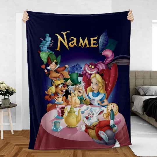 Discover Custom Alice Blanket, Disney Alice In Wonderland Mad Hatter Tea Fleece Blanket