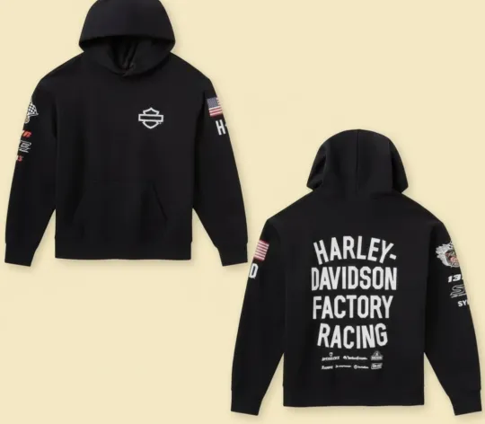 Discover Harrleyy Racing Daviidso'n Factory Racing Team Pullover Hoodie, Designer Style