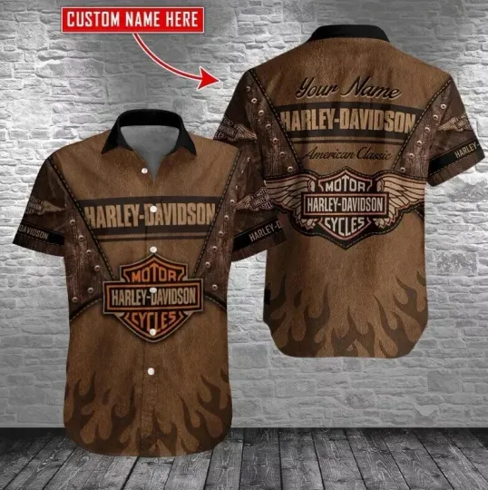 Discover Personalized Harrleyy Racing Daviidso'n Casual Button Down Shirt Unisex Adults
