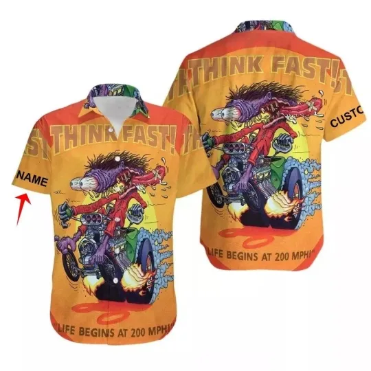 Discover Rat Fink Rattail Hot Rod Hawaii Shirt 3D Summer Beach Shirt For Men and Women