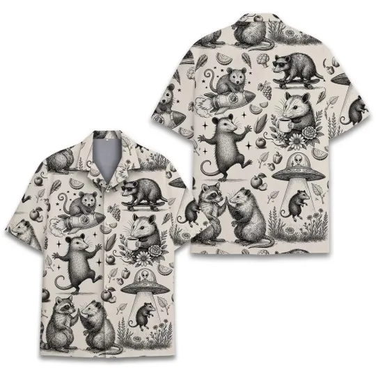 Discover Funny Opossum Hawaiian Shirt Men Women