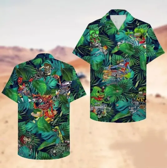 Discover Rat Fink Hawaiian Shirt, Racing Hawaiian Shirt, Beach Hawaiian Shirt