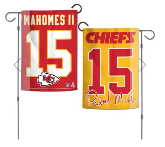 Kansas City Chiefs  Garden Flag 12.5x18"  - Mahomes #15   *NEW*