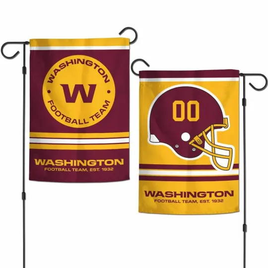 Discover WASHINGTON FOOTBALL TEAM LOGO 12"X18" 2 SIDED GARDEN FLAG NEW WINCRAFT 👀