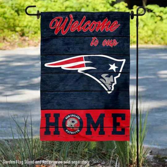 New England Patriots Welcome Home Decorative  Garden Yard Banner Flag