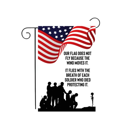Discover Patriotic Fallen Soldiers Tribute Garden Flag 12.5”x18"