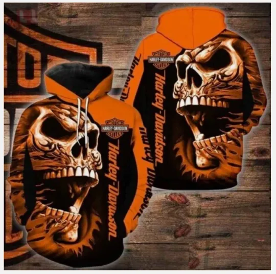 Discover Harrleyy Racing Daviidso'n 3D Hoodie, Haarleyy Davidson Unisex Size Full US Printed 3D S-kull