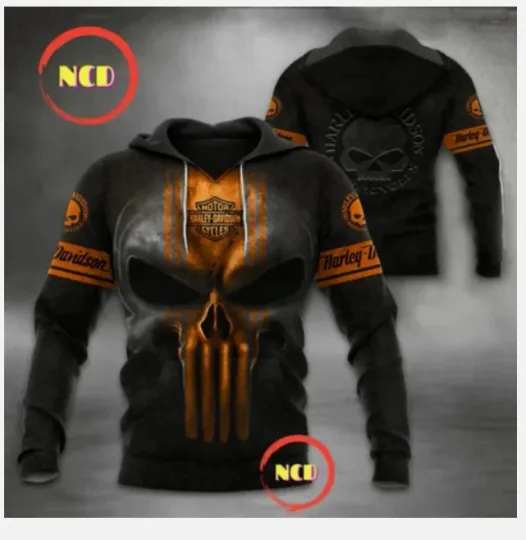 Discover RARE Haarleyy Davidson Hoodie Full Print Hoodie for Children Women Men Size S-5XL