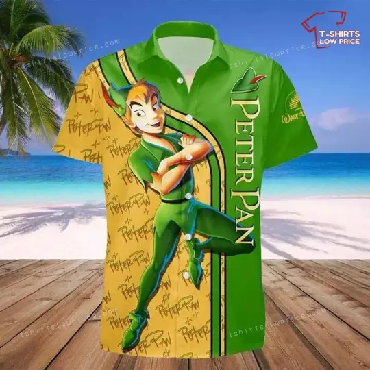 Discover Peter Pan Hawaiian Button Down Shirt