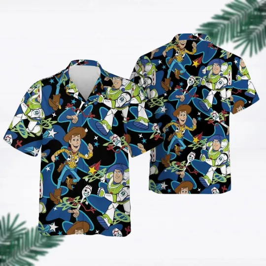 Discover Toy Story Hawaiian Button Down Shirt