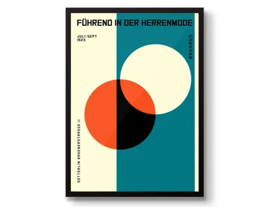 Discover Bauhaus 1923 Art Exhibition Poster Print - Vintage Museum Art Vertical Poster