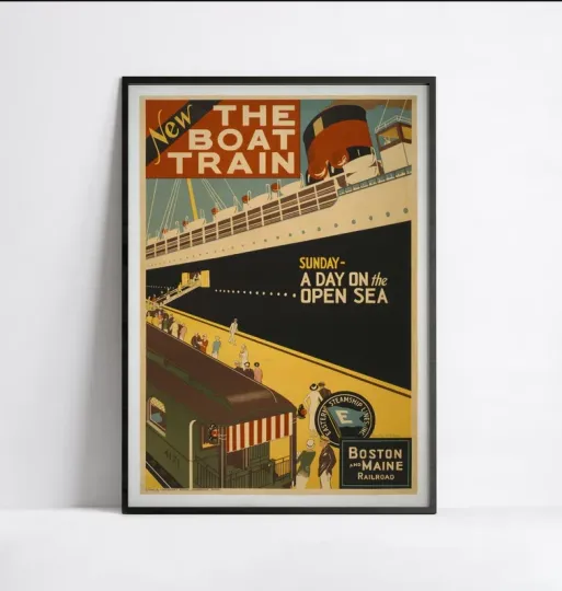 Discover Vintage Cruise Poster - Eastern Steamship Lines - Travel Wall Art