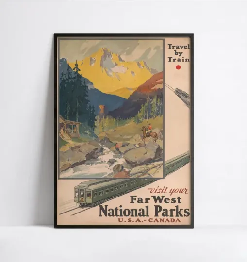 Discover Vintage Travel Poster - Premium Matte Vertical Poster, Large HD Print