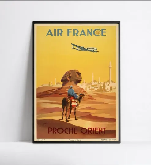 Vintage Air France poster - airline poster