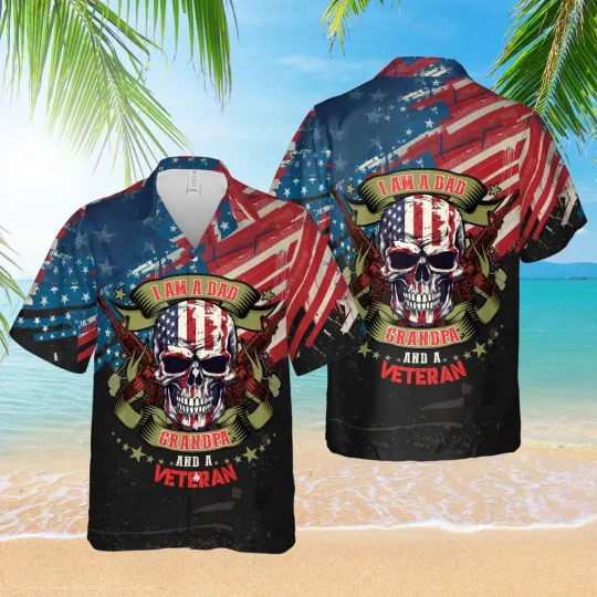 Discover Proud Veteran Hawaiian Shirt Button Down