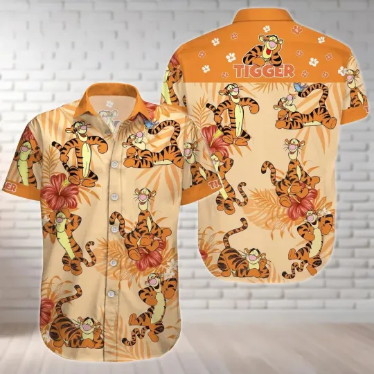 Discover Winnie The Pooh Tigger Hawaiian Shirt Button Down Shirt