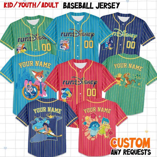 Discover Personalized Rundisney WDW Marathon Weekend 2026 Baseball Jersey, Custom Every Mile Is Magic Retro Jersey for Kid Youth Adult