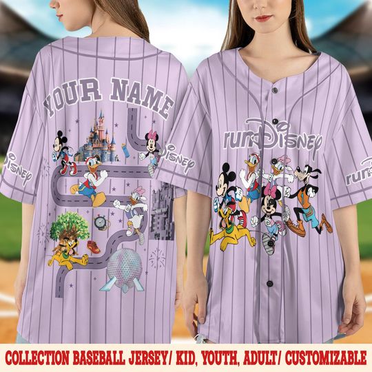 Discover Personalized Rundisney WDW Marathon Weekend 2026 Baseball Jersey, Custom Every Mile Is Magic Retro Jersey for Kid