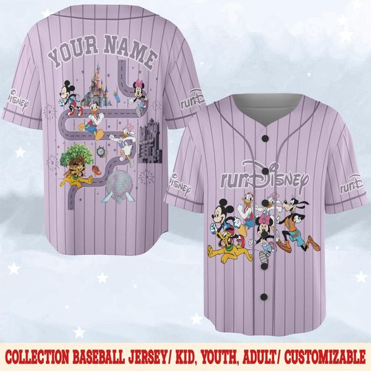 Discover Personalized Rundisney WDW Marathon Weekend 2026 Baseball Jersey, Custom Every Mile Is Magic Retro Jersey for Kid