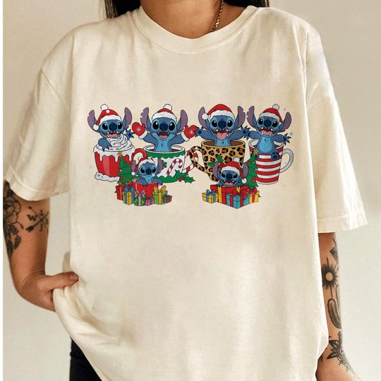 Discover Stitch Shirt,Disney Christmas Shirt,Stitch Christmas Shirt,Disney Christmas, Lilo And Stitch, Lilo And Stitch Christmas, Disney shirt G5N103