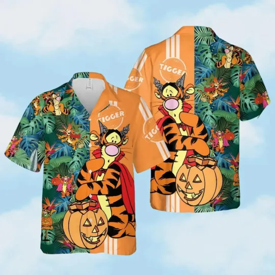 Discover Winnie The Pooh Tigger Hawaiian Shirt Button Down Shirt