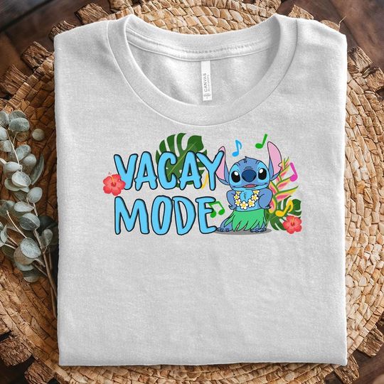 Discover Stitch Vacay Mode T-Shirt, Disney Vacation Shirts, Couple Matching Shirts, Disney Trip Shirt