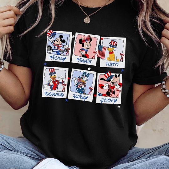 Discover 4th of July Mickey and Friends Shirts, Fourth of July Disney Shirts, 4th of July Family Tees