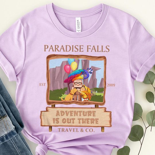 Discover Vintage Paradise Falls Travel & Co Disney up Shirt, Carl Russel up Movie Shirt