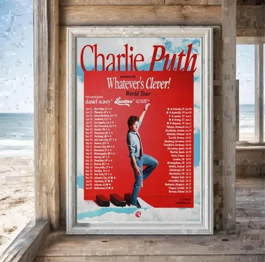 Discover Charlie Puth World Tour 2026 Poster