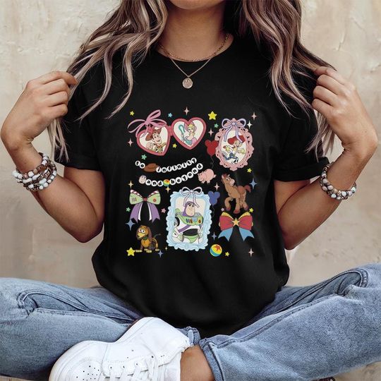 Discover Retro Bow Disney Toy Story shirt, To Infinity and Beyond, Toy Story Friends T-shirt