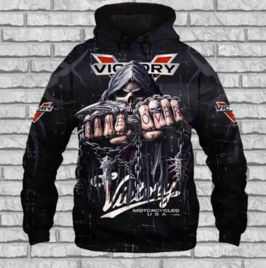 Hot Victory Motorcycles Five Finger Death Punch 3D Hoodie Hot Gift Size S-5XL
