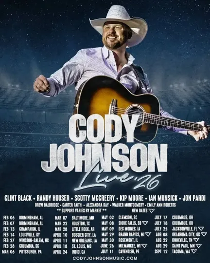 Discover C0dy Johnson Live Tour 2026 Poster