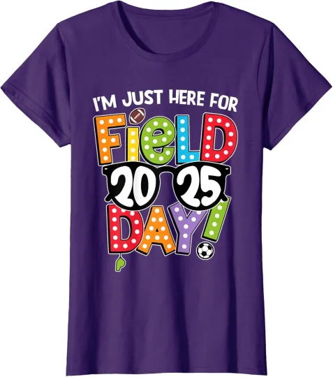 Discover I'm Just Here For Field Day Games Team Teacher Ladies' Crewneck T-Shirt