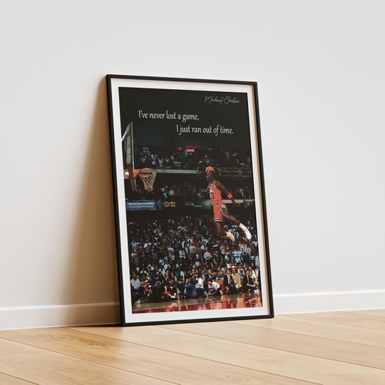 Discover Michael Jordan Basketball Poster | Motivational Quote Wall Art | Gym Decor