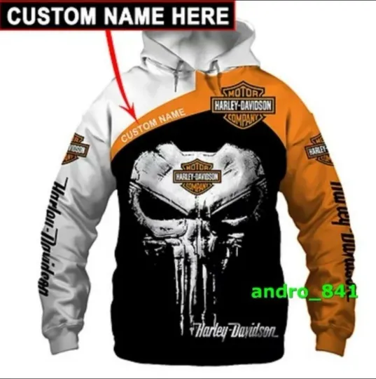 Discover NEW CUSTOMIZE WITH YOUR NAME OR ANYTHING H davidson PULLOVER 3D HOODIE S-5X