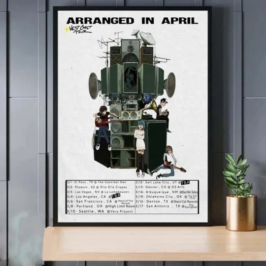 Discover Arranged In April West Coast Tour 2026 Poster