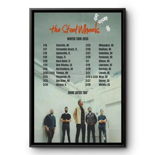 Discover The Steel Wheels Winter Tour 2026 Concert Poster