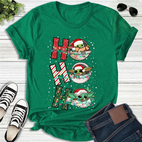 Discover Star Wars Christmas Shirt,Baby Yoda Shirt,Disney Christmas Shirt,Star Wars Baby Yoda Christmas Lights Shirt,Disneyland Christmas KH-15112223
