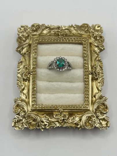 Discover Silver Tone Aqua Pink Rhinestone Cocktail Ring Size 6 Sparkle Cluster Statement