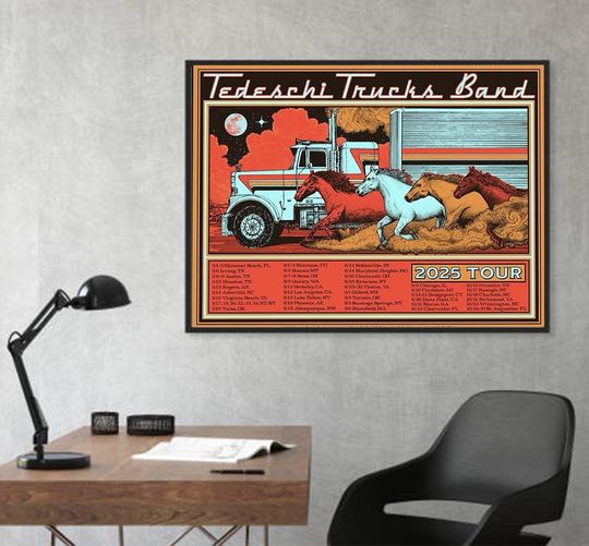 Discover Tedeschi Trucks Band 2025 Tour Schedule Poster, Home Decor, Gift Ideas, Tour 2025 Poster, Music Poster