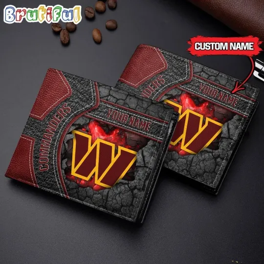 Discover Personalized Washington Football Commanderss Team Men's Leather Wallet Gift