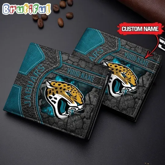 Discover Personalized Jacksonville Football Jaguarss Team Men's Leather Wallet Gift