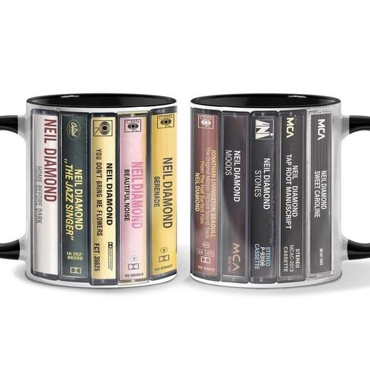 Discover Neil Diamond Albums Cassette Retro Mug