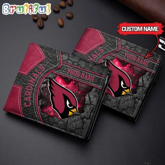 Discover Personalized Arizonna Football Cardinalss Team Men's Leather Wallet Gift For Him