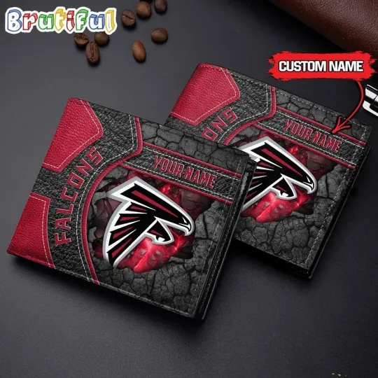 Discover Personalized Atlanta Football Falconss Team Men's Leather Wallet Gift For Him