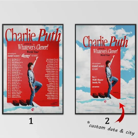 Discover Custom Poster - Charlie Puth 2026 Poster