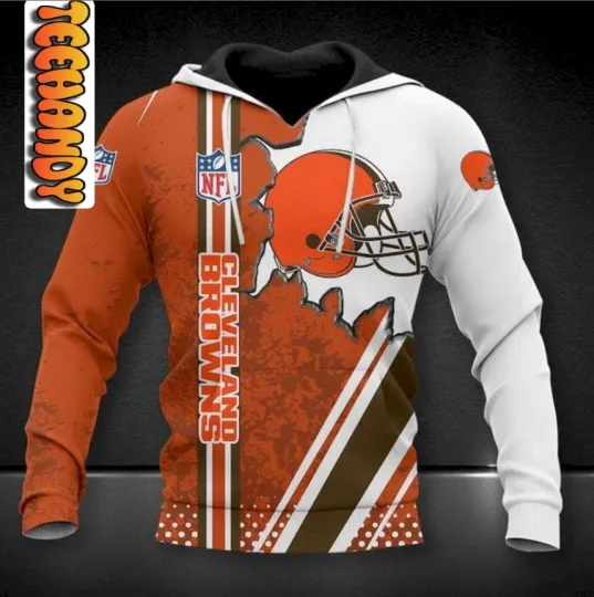 Discover Cleveland 3D Football Hoodie, Unisex Adults S-5XL