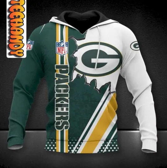 Discover Green Bay 3D Football Hoodie, Unisex Adults S-5XL