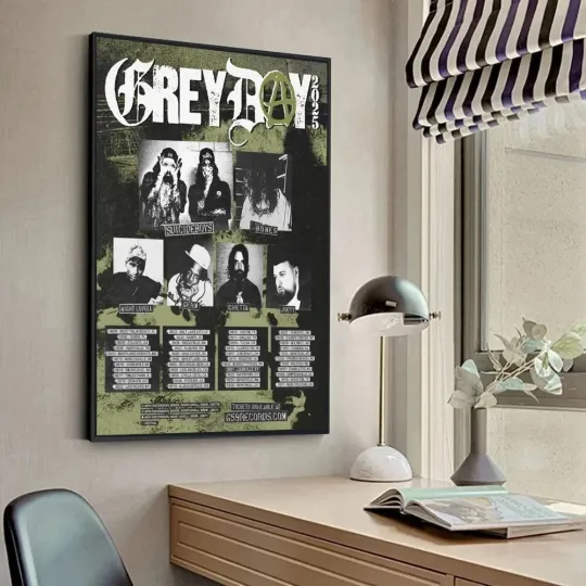 Discover Suicideboys 2025 Grey Day Tour Poster Hip Hop Rap Music Wall Art Print Noframe